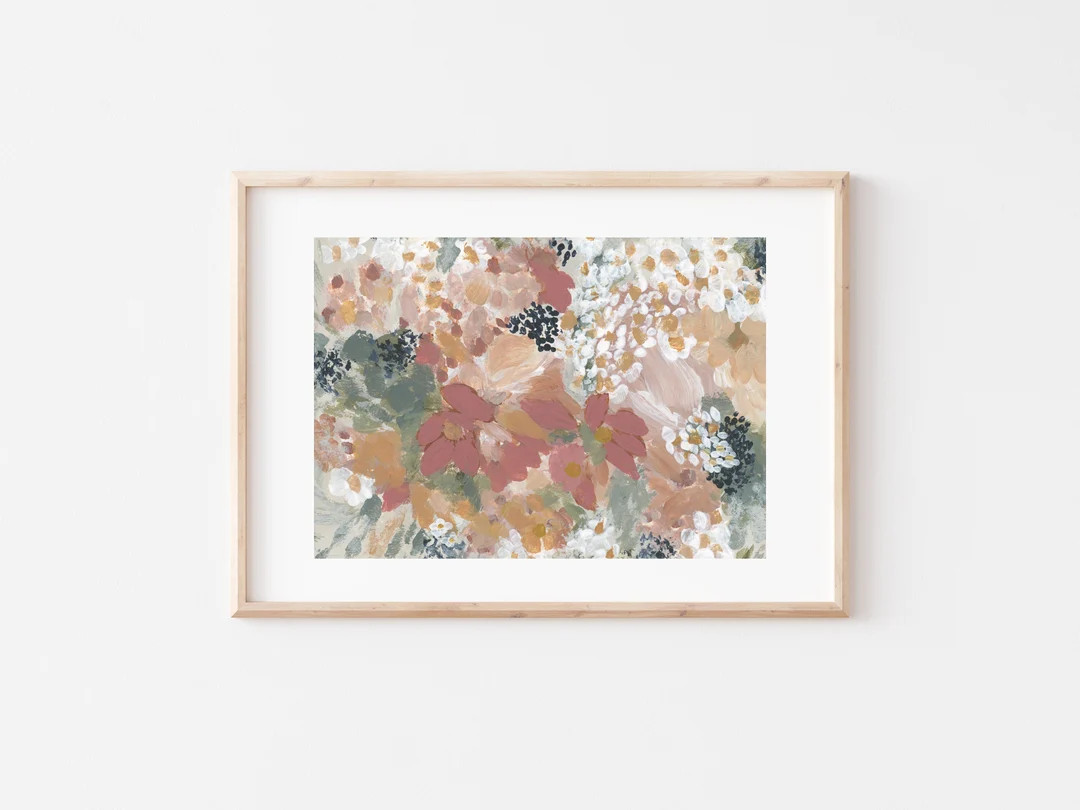 Floral Print Floral Painting Floral Artwork Abstract - Etsy | Etsy (US)