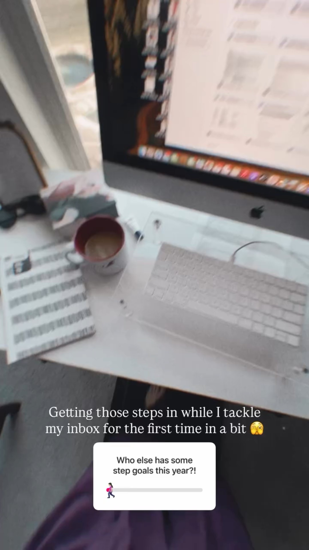 Getting those steps in while I tackle my inbox for the first time in a bit 🫣