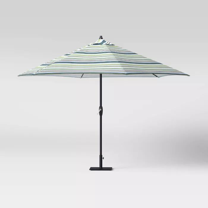 9' Patio Umbrella DuraSeason Fabric™ Green Stripe - Threshold™ | Target
