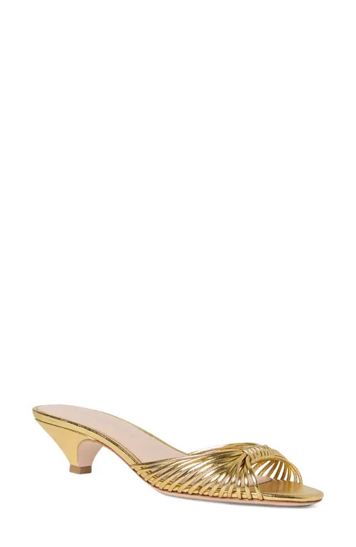 Loeffler Randall Dixie Kitten Heel Slide Sandal in Gold at Nordstrom, Size 9.5 | Nordstrom