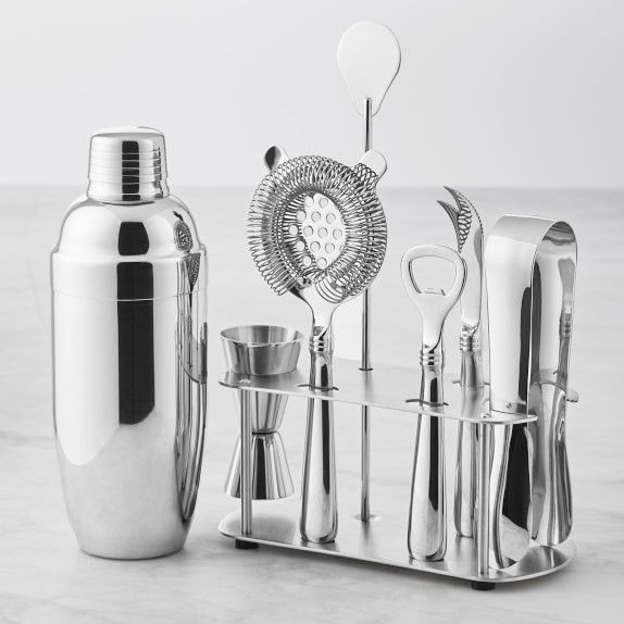 Insulated Cocktail Shaker & Stainless Steel Bar Tool Set with Stand | Williams-Sonoma