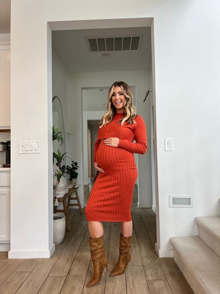 Dying over this sweater set. It is not maternity but can definitely work with a bump if you size up! The color is so fun for fall. Boots are Nine West and so easy to style, they run TTS. 

Fall Fashion 
2 Piece Set 
Amazon Find 
Affordable Fashion

#LTKfindsunder50 #LTKbump #LTKstyletip