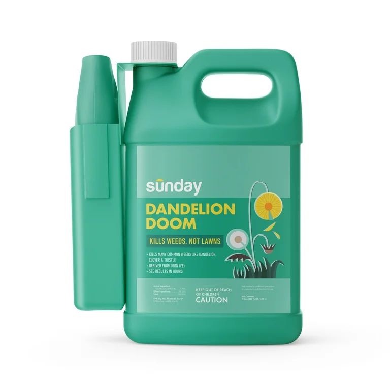 Sunday Dandelion Doom Broadleaf Herbicide Spot Treatment 1 gal/128 oz. | Walmart (US)