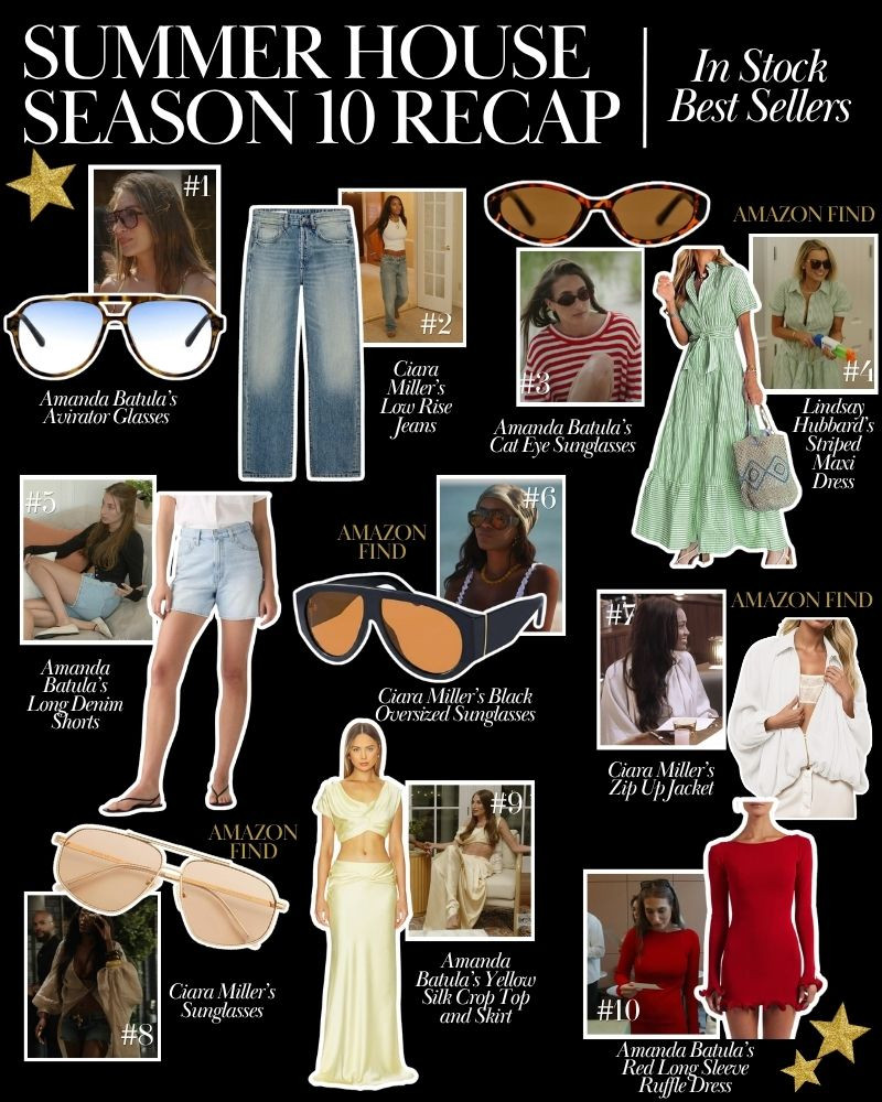 Summer House Season 10 Recap: Check out the Top 10 Best Sellers from this season that are in stock (for the moment)! Since we all need some retail therapy after that Reunion episode... 

 