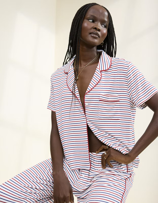 Aerie Real Soft® Short Sleeve Pajama Shirt | Aerie