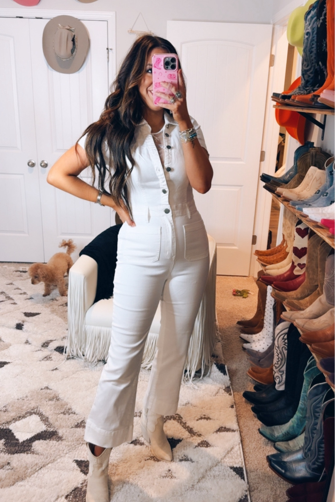 60% off show me your mumu white jumper jumpsuit - perfect for a bride to be - wearing a medium 

#LTKSaleAlert #LTKBacktoSchool #LTKWedding