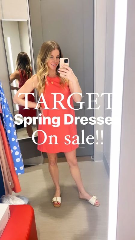 Target dresses are currently 20% off and there are so many fun styles for spring and summer. All of these are available in a few color options. Wearing size XS in all and size S in the long sleeve floral  

#LTKfindsunder50 #LTKsalealert #LTKSeasonal