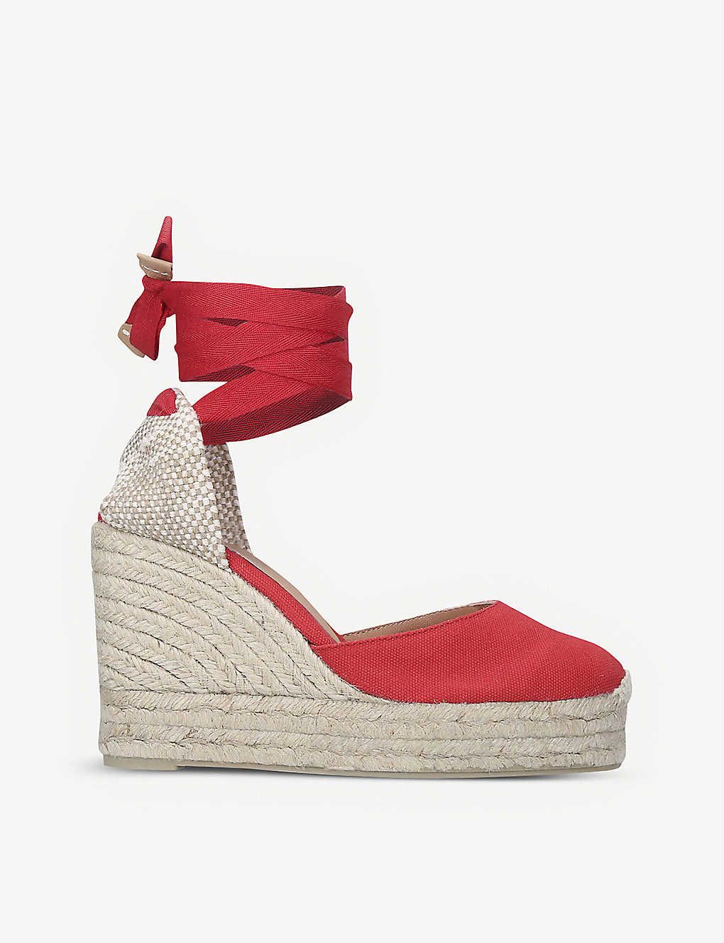 Carina cotton-canvas wedge espadrilles | Selfridges