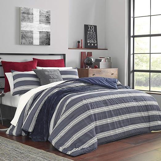 Nautica Craver Duvet Cover Set, Queen, Navy | Amazon (US)