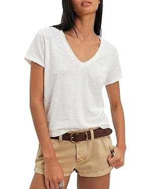 Womens V Neck T Shirts Workout Tops Cropped Athletic Top Short Sleeve Tee Casual Loose Workout Sh... | Amazon (US)