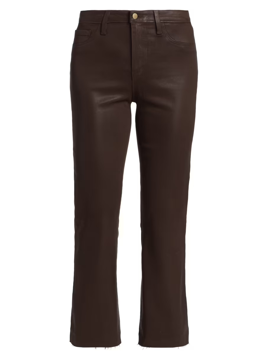 Shop L'AGENCE Kendra High-Waisted Cropped Jeans | Saks Fifth Avenue | Saks Fifth Avenue
