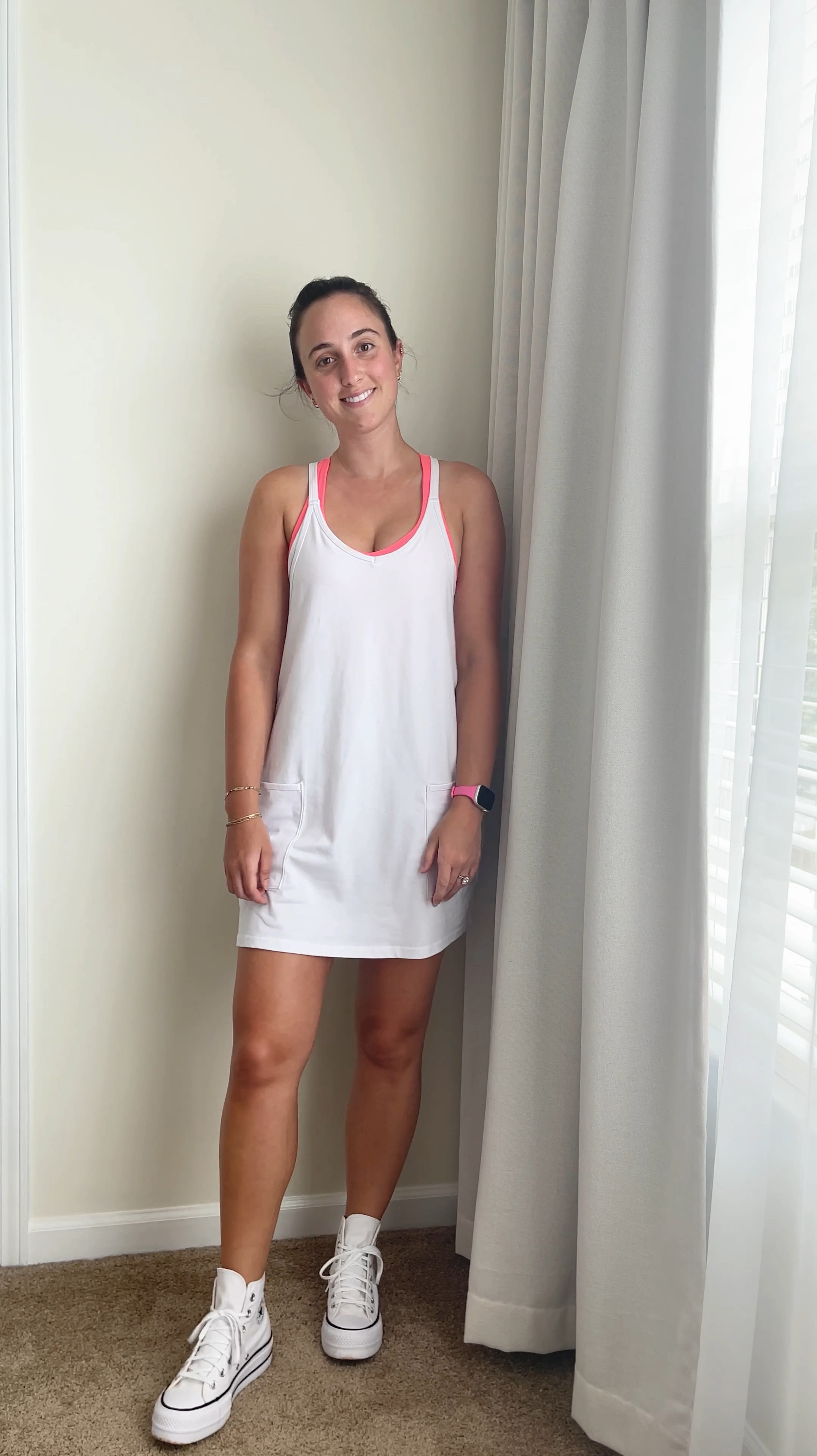 Work from home ootd 
Free people hot shot mini dress romper inspired romper from Amazon 
Aerie workout outfit 
Blue workout outfit 
Aerie real 
Converse 
Platform converse 
Summer outfit 
Casual summer outfit 
White outfit 


#LTKShoeCrush #LTKSeasonal #LTKSummerSales