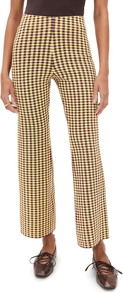 LE BOP Women's Gingham Flare Pants | Amazon (US)