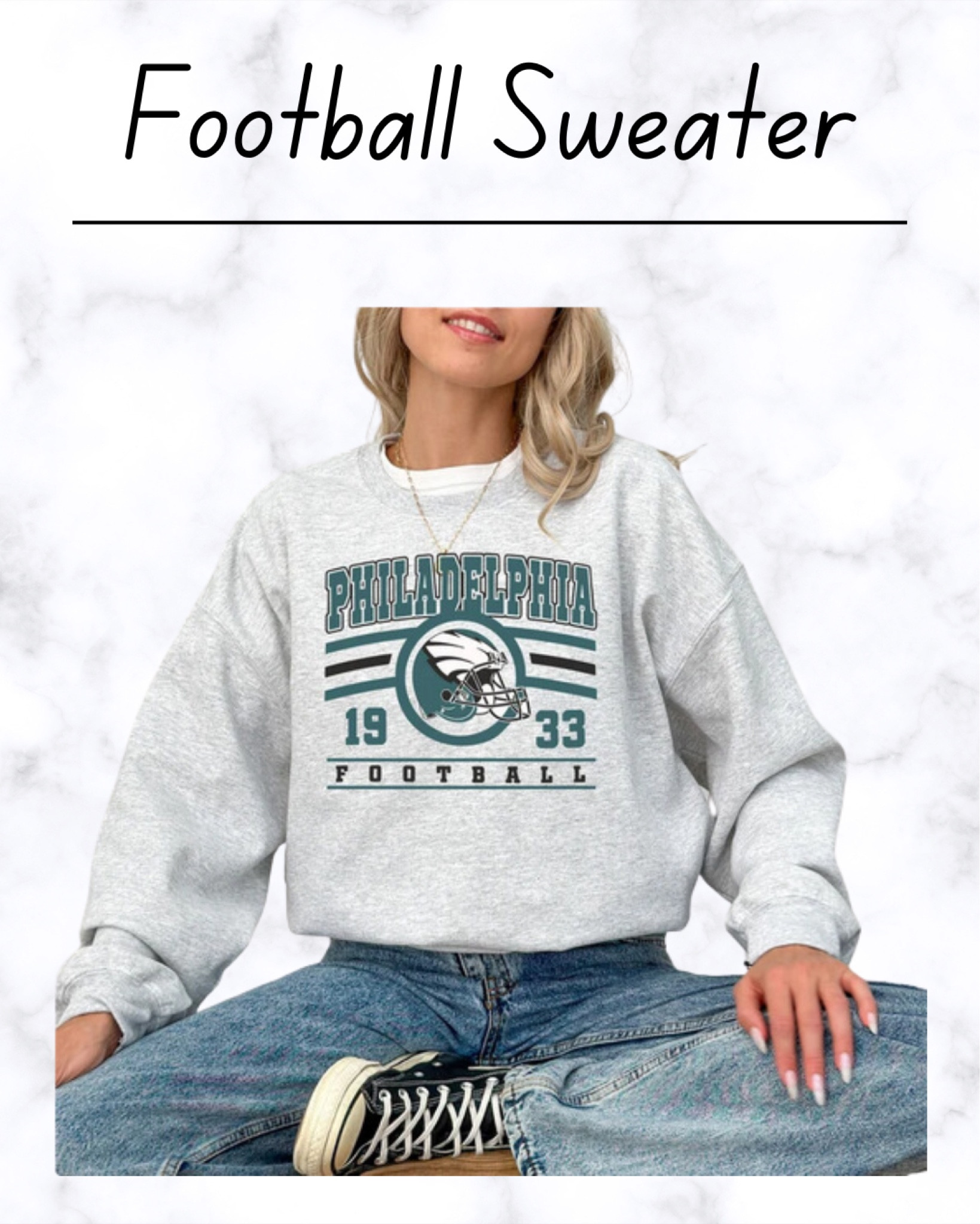 Check out this football sweater on Etsy

NFL sweatshirt, nfl sweater, football sweatshirt, football game day outfit, football outfit, football jersey, football game, football shirt, football game day, football party, fashion, Philadelphia Eagles 

#LTKautumn #LTKstyletip #LTKgiftguide
