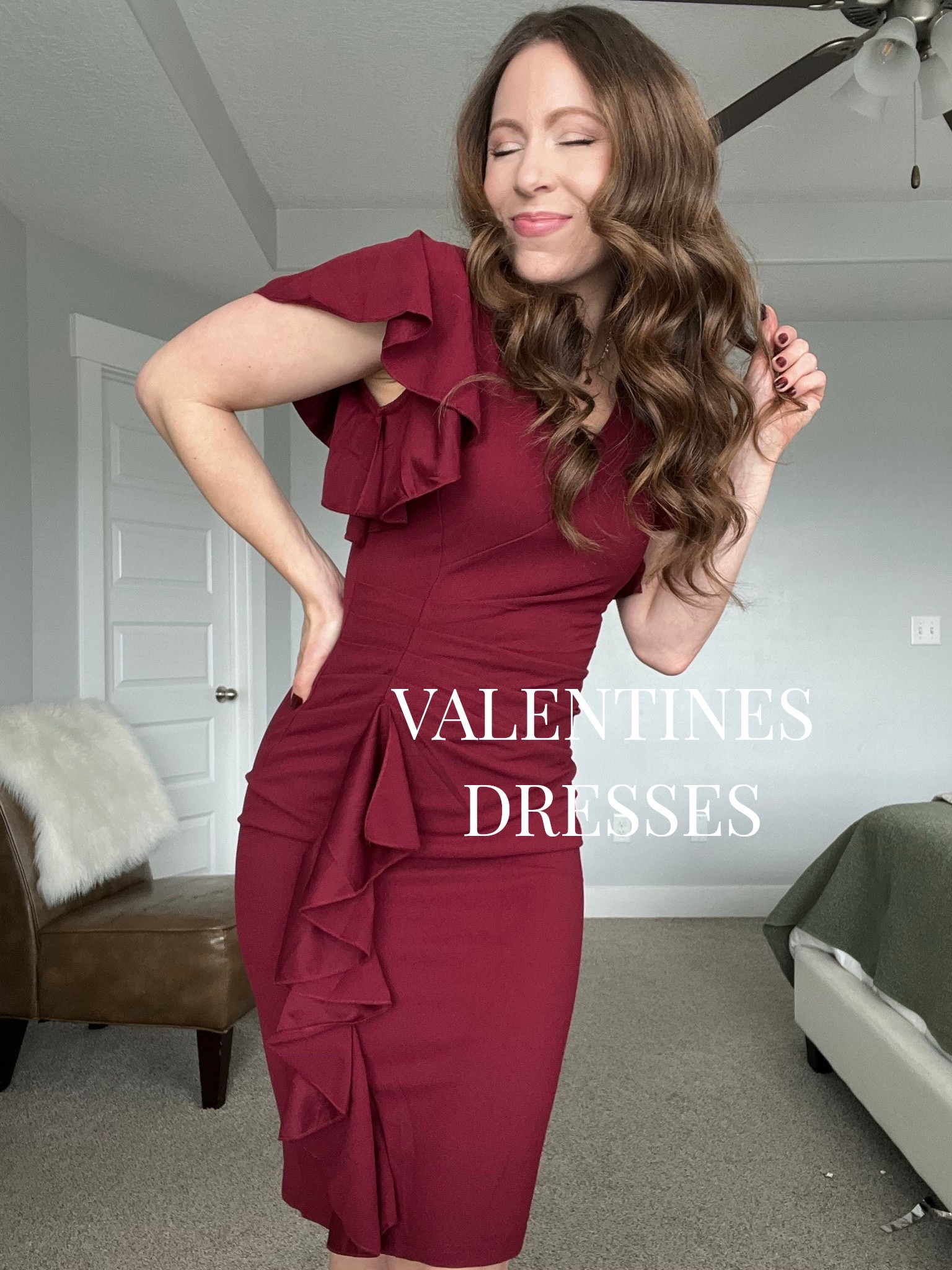 This is the perfect dress for a Valentines date night! The fabric is quality for the price, the ruffle details are so flattering, and the color is gorgeous 😍 affordable from Amazon 🫶🏻 plus the other dresses I got for Vday season! 

#LTKFindsUnder50 #LTKSeasonal #LTKootd