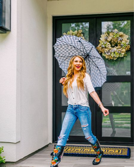 Rainy weather (and spring / summer essentials) from MacKenzie-Childs — rain boots, umbrella, and floral wreaths included!



#LTKFindsUnder50 #LTKHome #LTKBaby