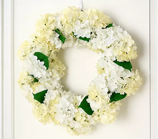 Make Your Selection: Martha Stewart 26" Indoor/Outdoor Faux Hydrangea Wreath | QVC