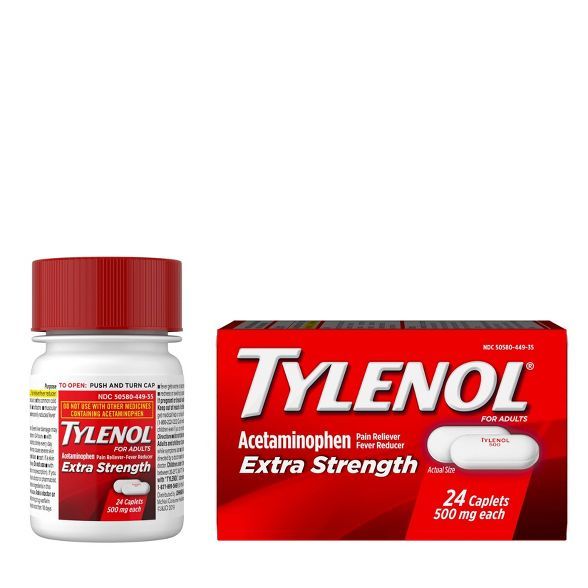 Tylenol Extra Strength Pain Reliever and Fever Reducer Caplets - Acetaminophen | Target