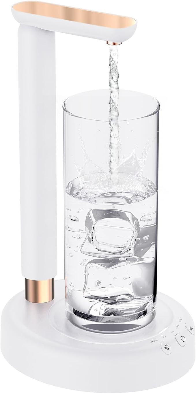 Desktop Water Dispenser Pump for 5 Gallon Bottle, SPOVEN 5 Gallon Water Jug Dispenser with Adjust... | Amazon (US)