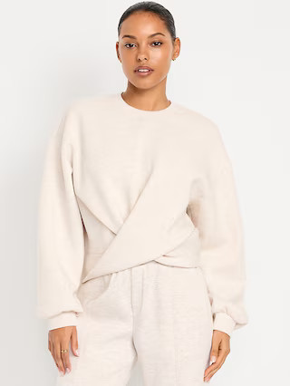 Bounce Fleece Twist-Front Top | Old Navy (US)