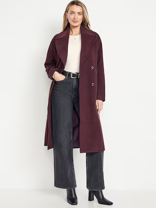 Oversized Twill Overcoat | Old Navy (US)