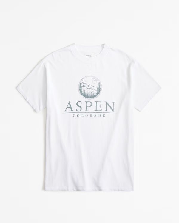 Oversized Boyfriend Aspen Graphic Tee | Abercrombie & Fitch (US)