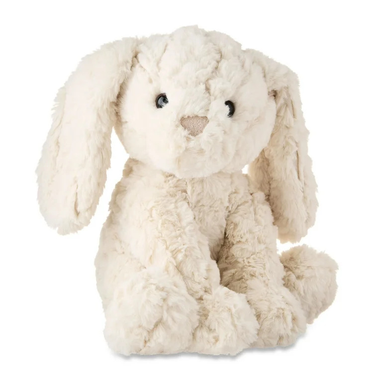 Easter Medium Cream Curly Bunny Plush, 10 in, by Way To Celebrate | Walmart (US)