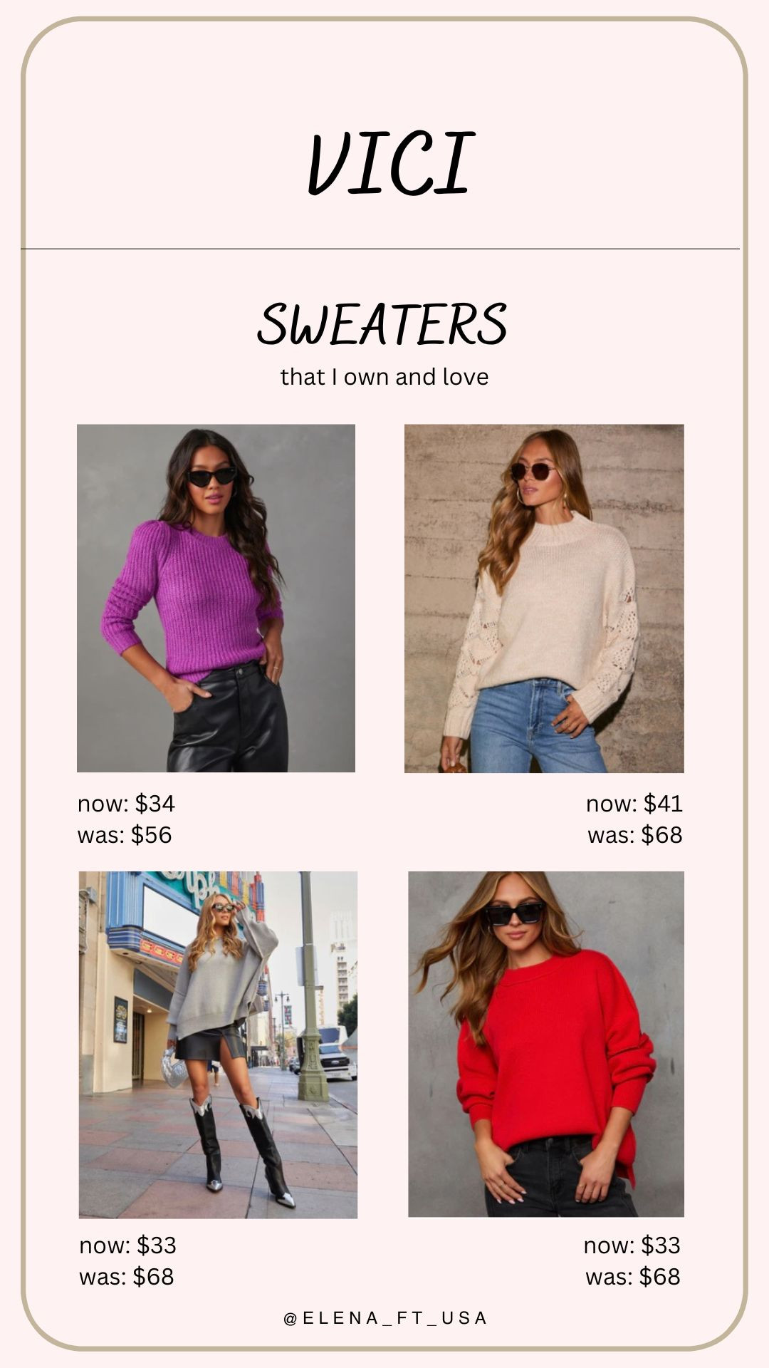 VICI Collection Black Friday Sale! 40% off sitewide!

Use code "LTK40"

I'm. wearing all sweaters in size M 

 

#LTKCyberWeek #LTKSeasonal #LTKSaleAlert