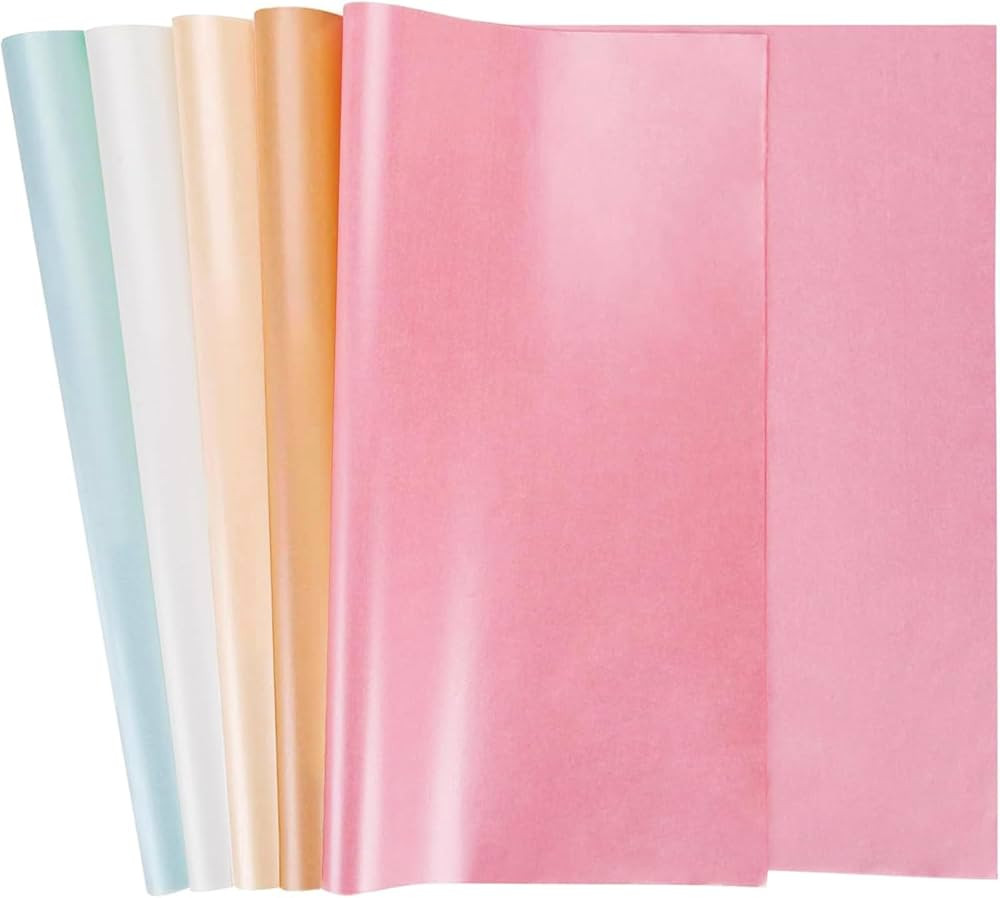 VGOODALL 100 Sheets Tissue Paper for Gift Bags, 20 x 14 Inch Pearlescent Pastel Tissue Paper 5 Co... | Amazon (US)