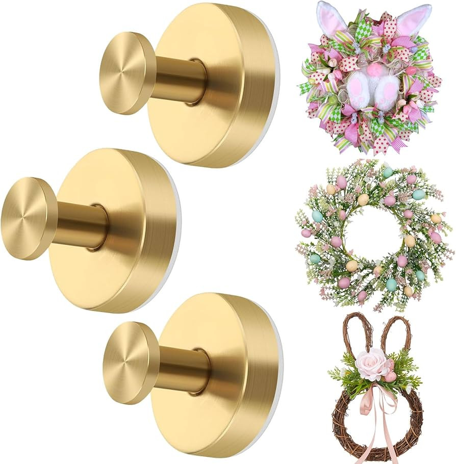3Pcs Suction Cup Hooks for Shower, Upgraded Suction Cup Wreath Holder for Front Door Glass Door, ... | Amazon (US)