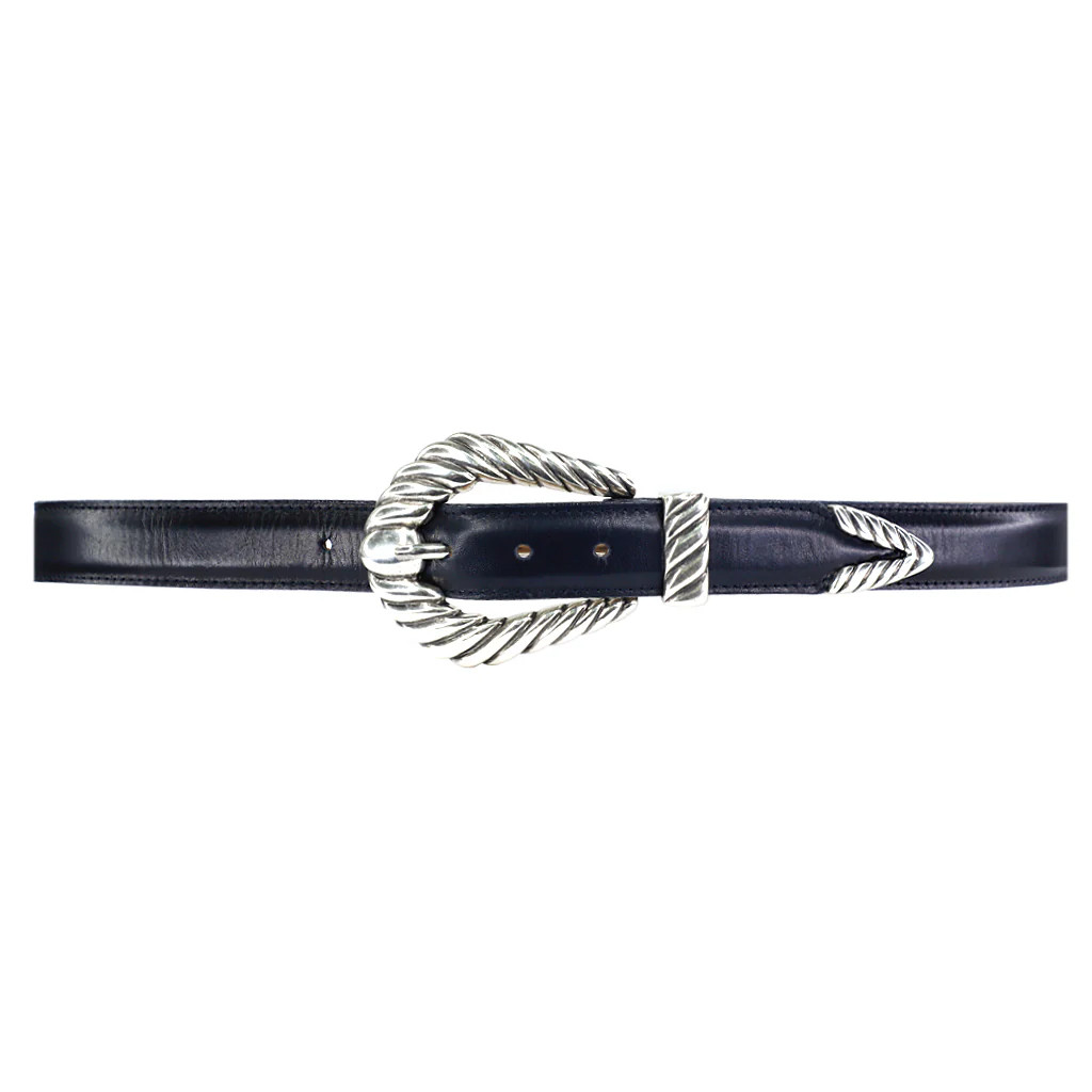 OFF TO THE RACES - Modern Western Italian Leather Belt | Streets Ahead | Streets Ahead Inc