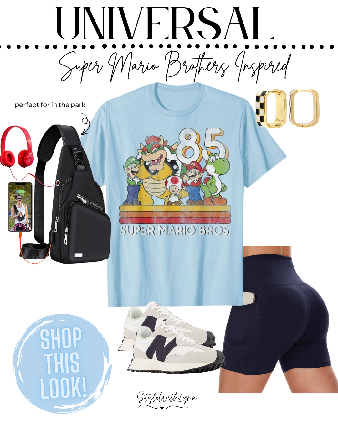 Super Mario Brothers Park Outfit for Women | Universal Studios Lookbook

🎮Headed to Universal Studios or Super Nintendo World? Power up your style with this Super Mario Brothers inspired women’s outfit – perfect for a day of adventure in the parks! Featuring a vintage-style Mario graphic tee, sleek biker shorts with a phone pocket, and comfy New Balance sneakers, this look blends comfort and cuteness for your park day.

Top it off with a hands-free crossbody sling bag, Nintendo-themed accessories, and fun checkerboard earrings to channel your inner gamer girl in style! 🎮✨

🛒 Ready to shop this look? Tap now to grab each piece and level up your Universal wardrobe!

#SuperMarioStyle #UniversalStudiosOutfit #ThemeParkFashion #WomenInParks #NintendoOutfitInspo #GamerGirlLook #SuperNintendoWorld #OutfitInspoForUniversal #StyleWithLynn #ThemeParkPackingList 

 