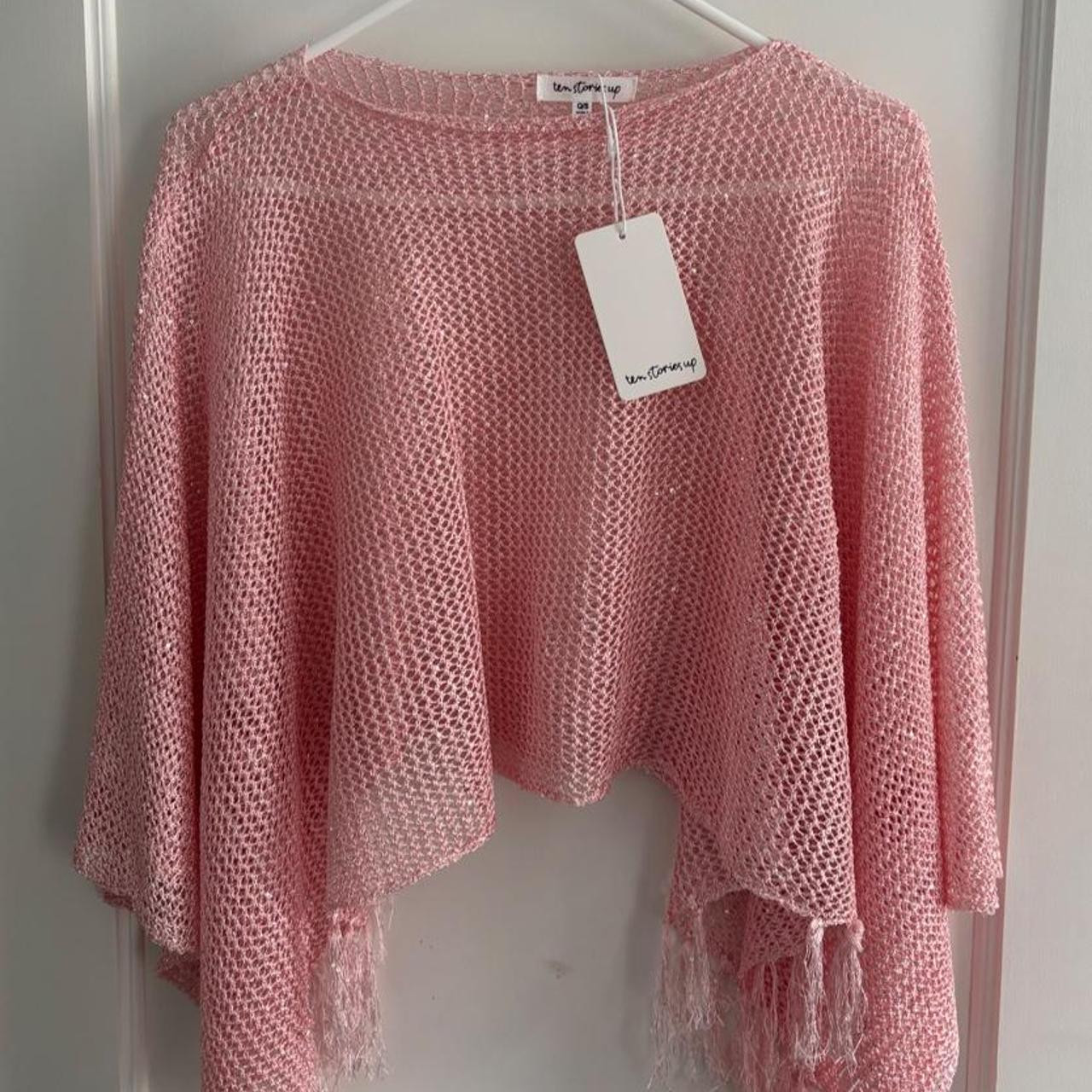 Pink poncho from ten stories up

perfect for... | Depop | Depop US
