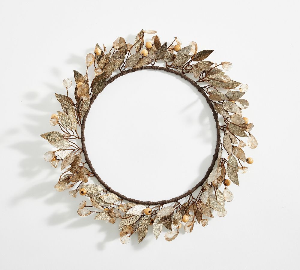 Rustic Leaf Wreath Chargers | Pottery Barn (US)