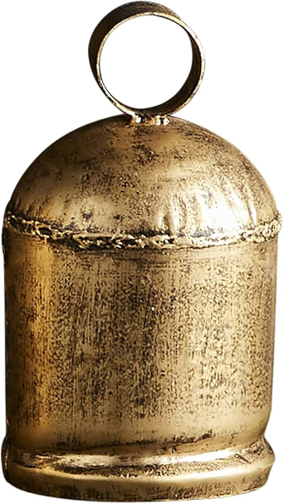 47th & Main Holiday Rustic Bell Ornament, 3" Diameter, Gold | Amazon (US)