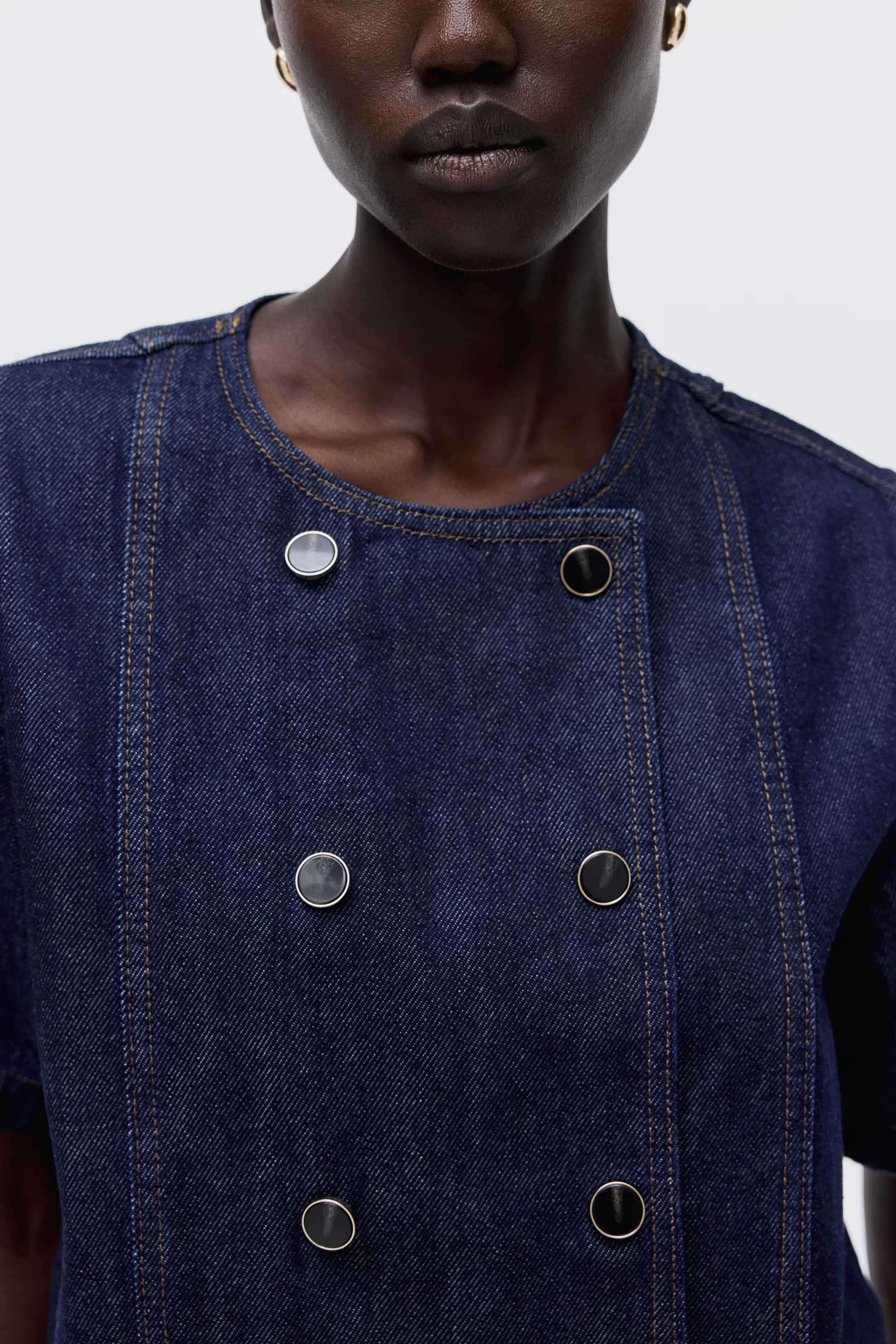 Double-Breasted Denim Shirt | H&M (US + CA)