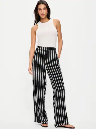 High-Waisted Playa Wide-Leg Pants | Old Navy (US)