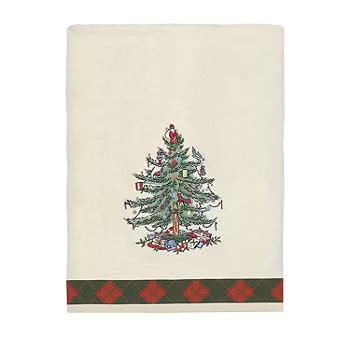 Spode Christmas Tree Tartan Holiday Bath Towel | JCPenney