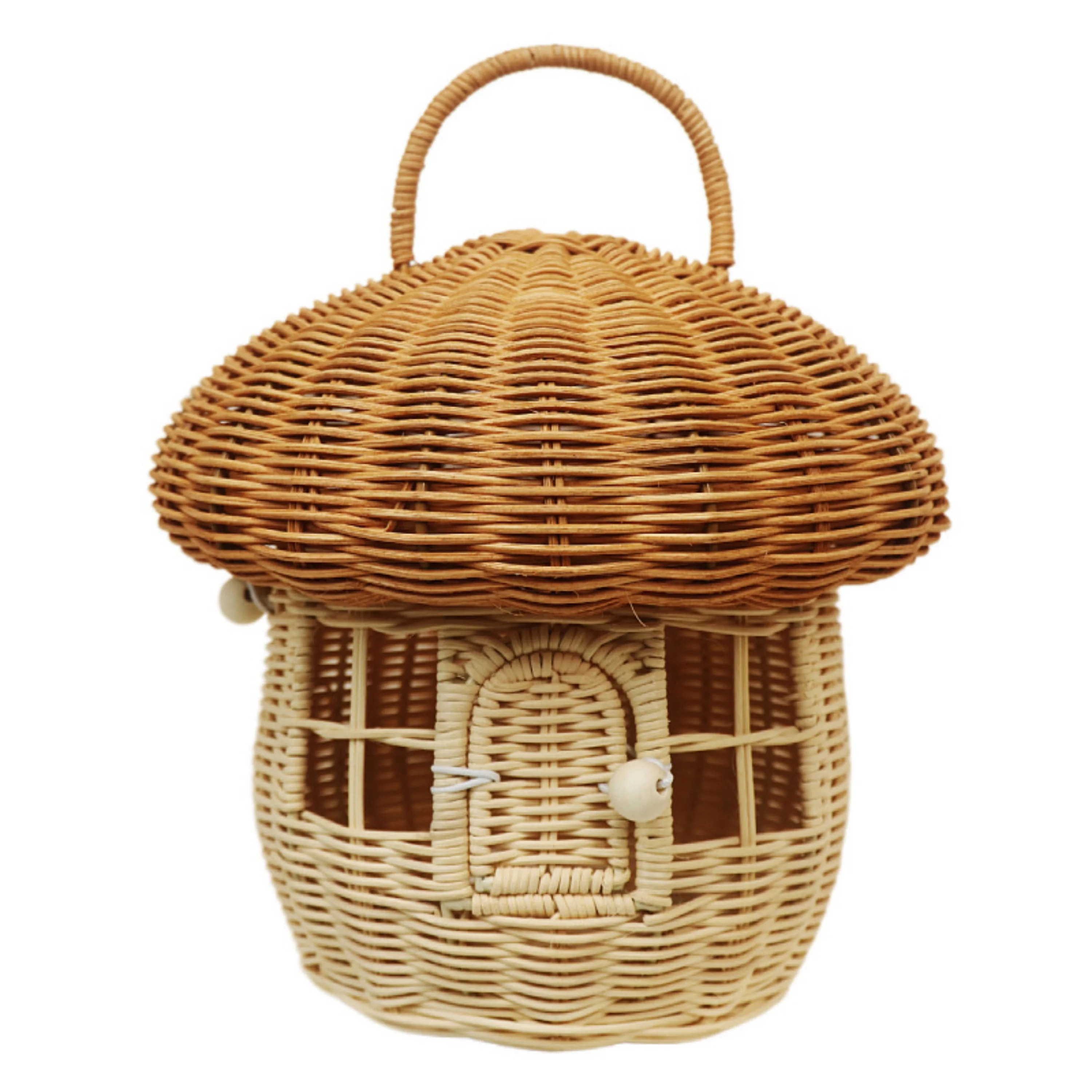 TENEBRALUX Handmade Wicker Mushroom-Shaped Storage Basket for Outdoor, Kids, Decor, Photography P... | Walmart (US)