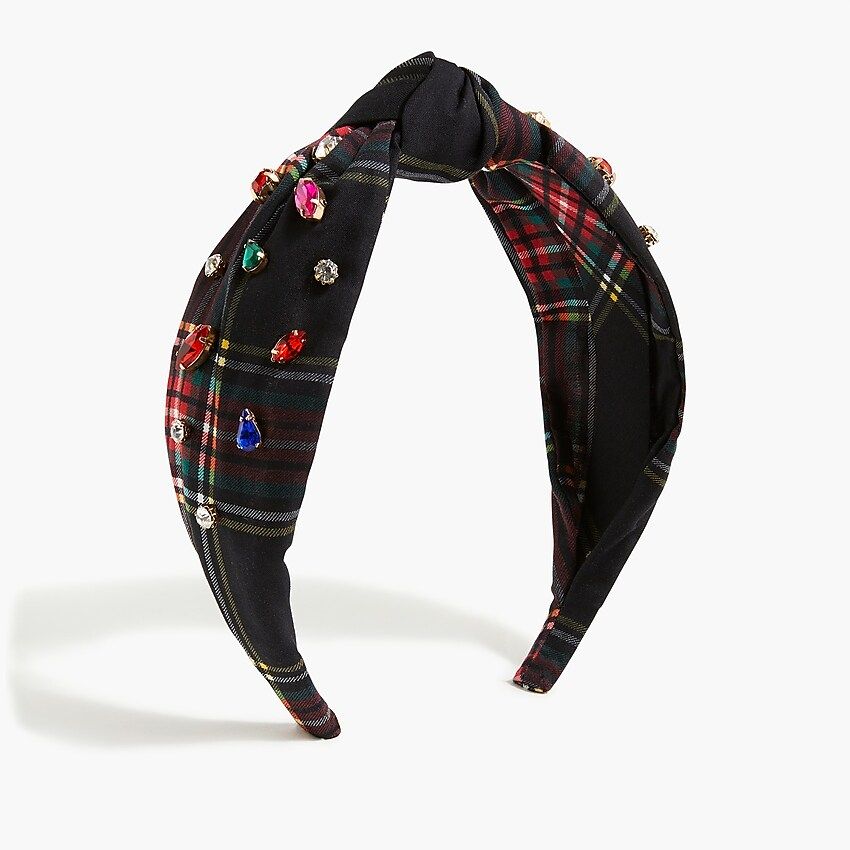 Tartan knotted headband | J.Crew Factory