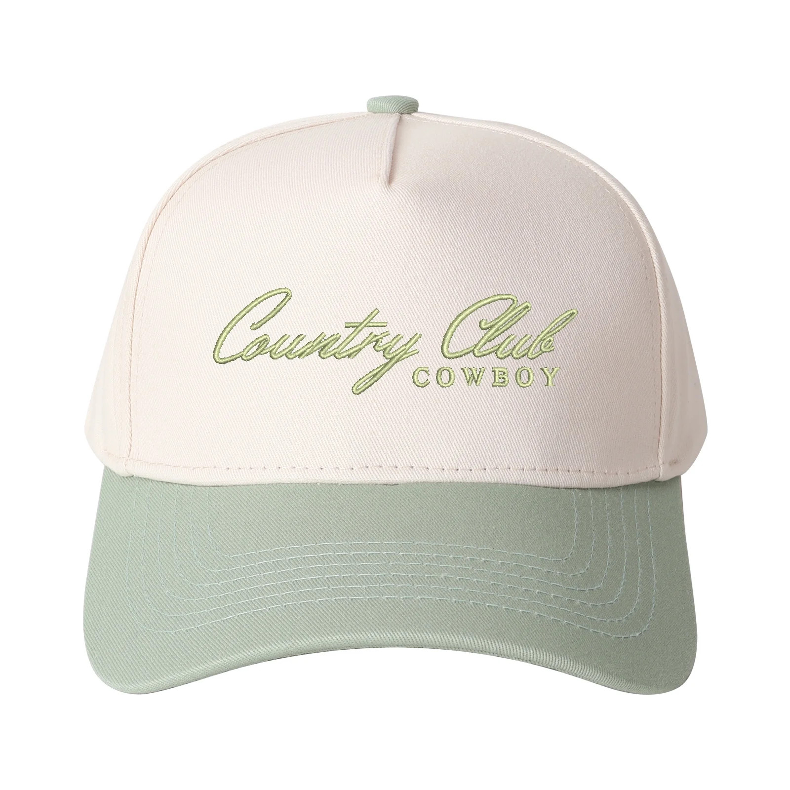 Country Club Cowboy Embroidered Patchwork Trucker Cap | Adjustable Unisex Snapback, Fusion Style ... | Walmart (US)