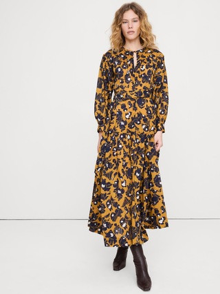 Cotton Tiered Maxi Shirt Dress | Banana Republic (US)