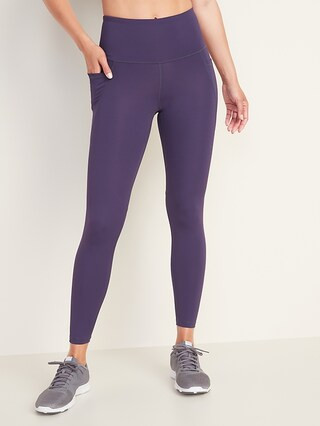 High-Waisted Elevate Powersoft 7/8-Length Side-Pocket Leggings For Women | Old Navy (US)
