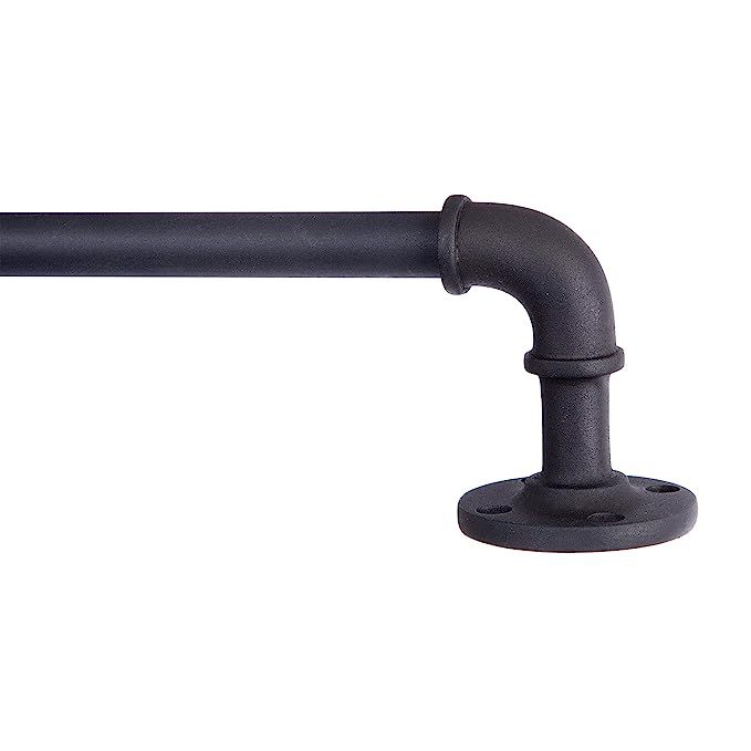 Kenney Adler Indoor/Outdoor Rust-Resistant Wrap Around Curtain Rod, 28-48", Black | Amazon (US)