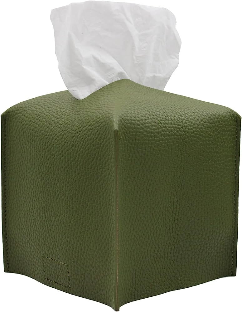 Livelab Tissue Box Cover, Square Decorative PU Leather Tissue Box Holder Modern Tissue Case Facia... | Amazon (US)