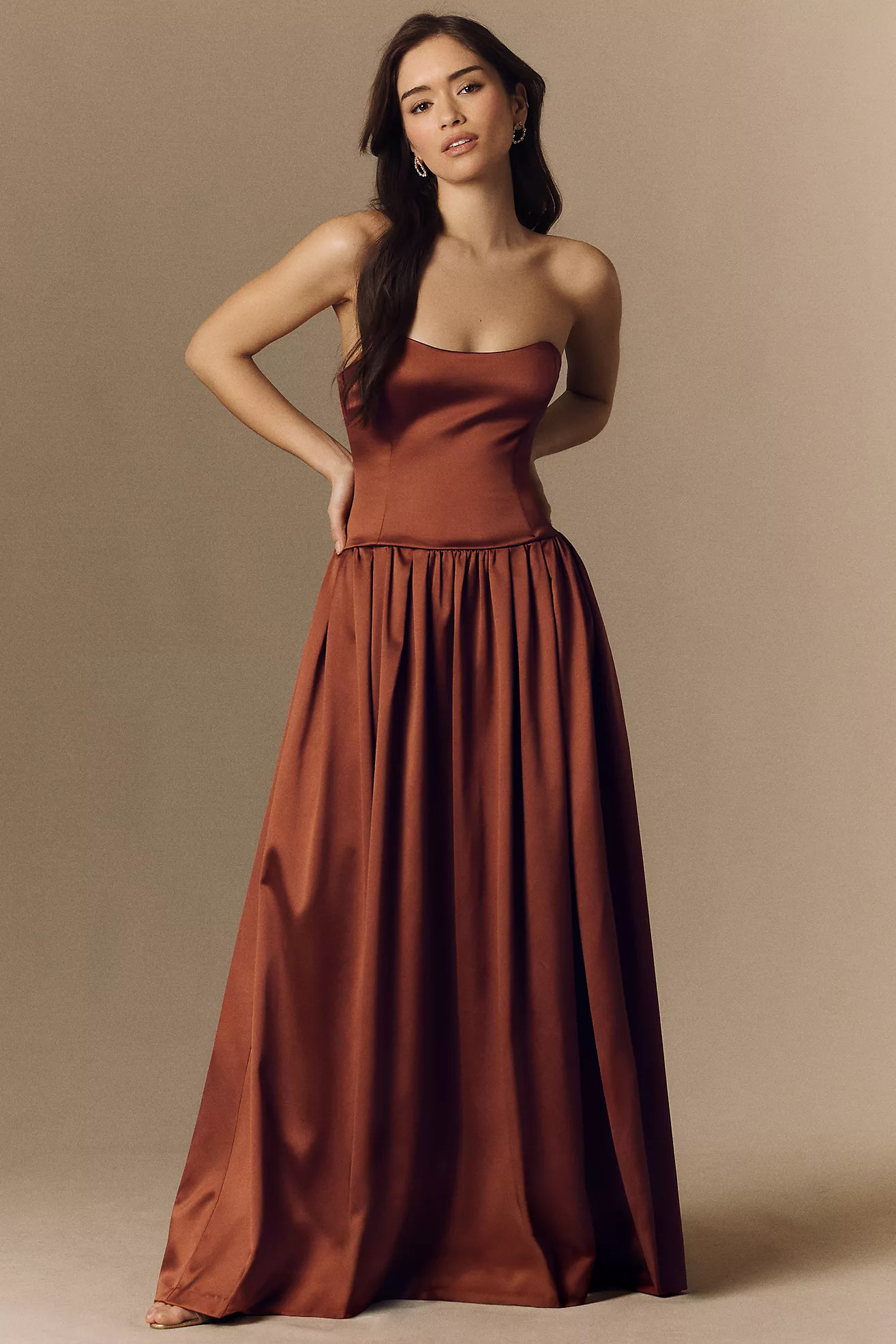 BHLDN Mia Strapless Fit-and-Flare Maxi Dress | Anthropologie (US)