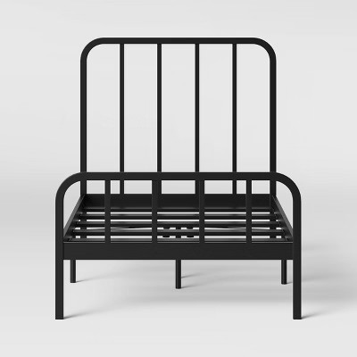Twin Farmhouse Metal Kids Bed Black - Pillowfort™ | Target