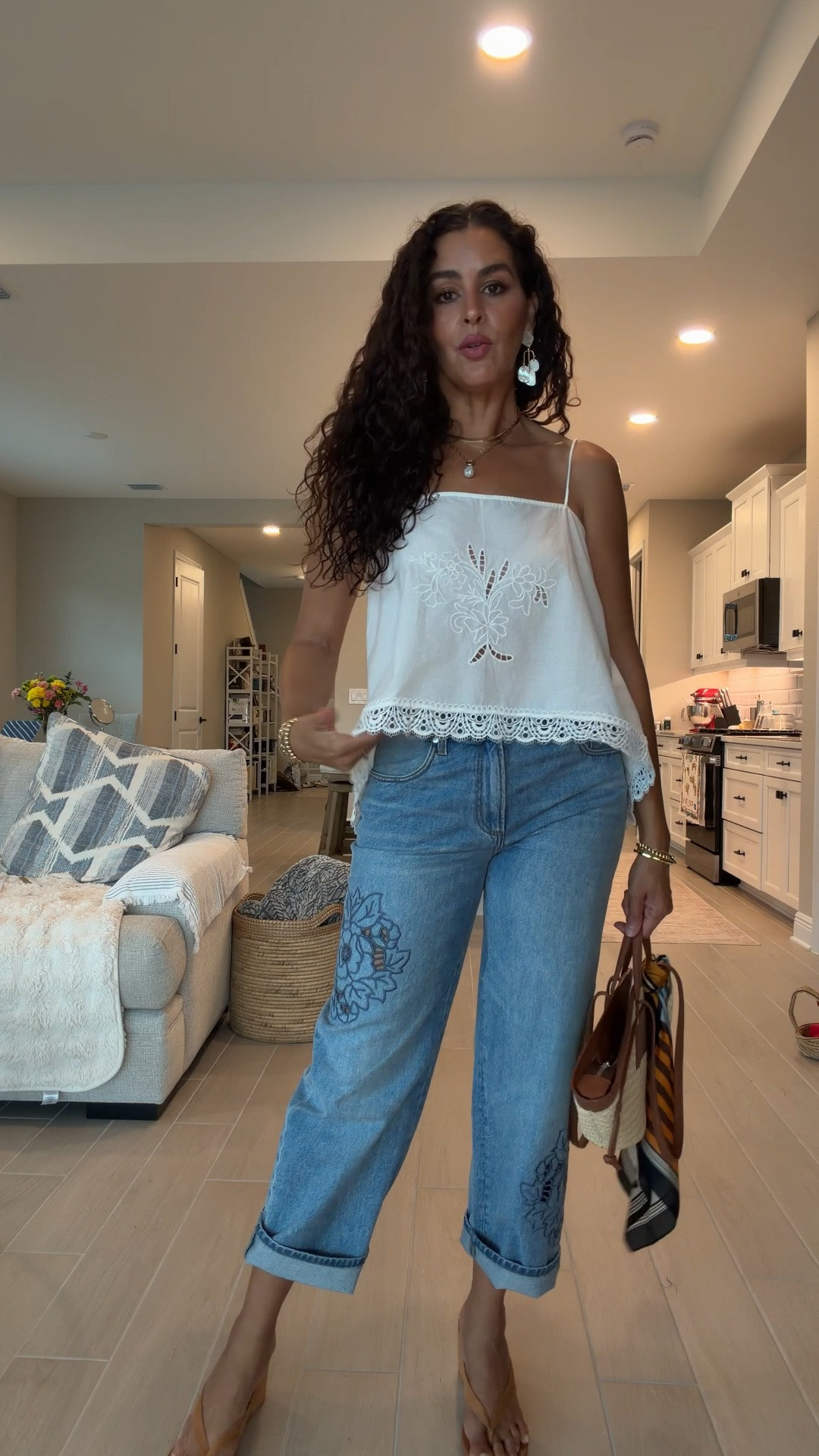 I’m 5’7”, 130 pounds. Size s in top. 38 in cropped straight jeans. Size b in the bra and is sticky and backless.
Shoes are super comfy. 
@Paige @Tuckernuck @PARIS/64

#LTKootd #LTKSeasonal #LTKU