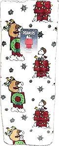 Christmas Winter Throw Blanket (White - Snoopy with Doghouse and Snowflakes - 50x70) | Amazon (US)