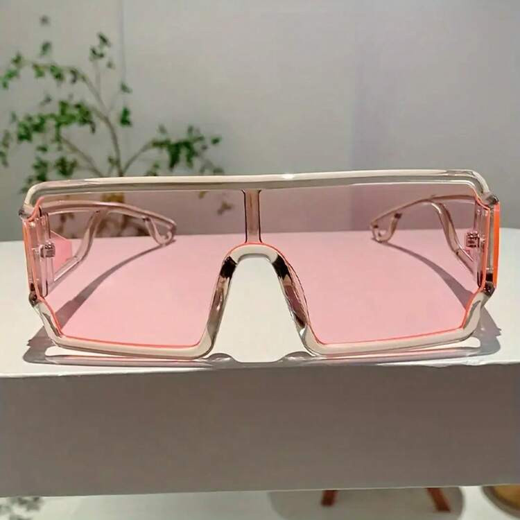 1 Piece Women's New Full Frame Glasses Fashion Jelly Color Design Classic Decorative Glasses | SHEIN